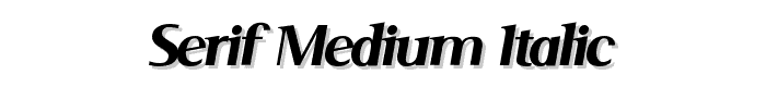 Serif Medium Italic font